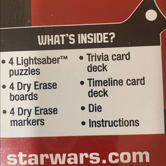 Disney Star Wars Trivia Game - Red and Black - Picture 6 of 6